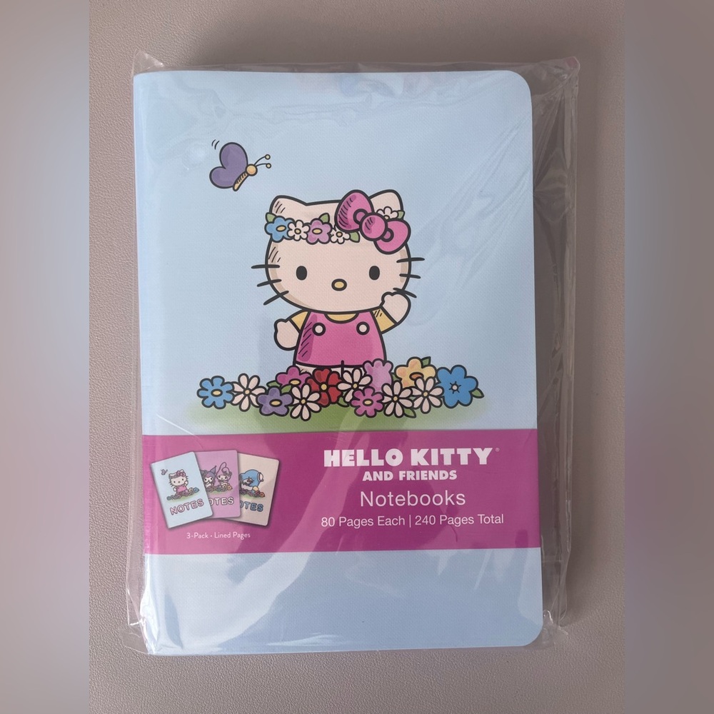 Set of 3 Sanrio themed soft cover notebooks